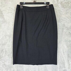 Theory Skirt Womens 8 Black Pencil Lined Career Work Office Knee Length